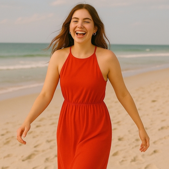 Rachel Zoe Women’s Burnt Orange Satin Blouson Maxi Dress – Size 6 - NWT - Picture 1 of 7